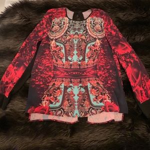 Clover Canyon Long Sleeve Silk Blouse